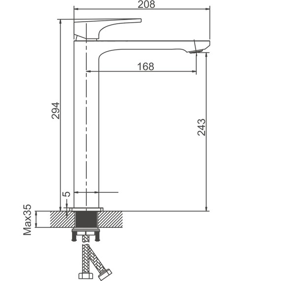 Смеситель для раковины высокий Belz B11709 - фото 2