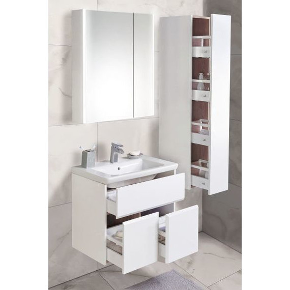 Зеркальный шкаф ROCA The Up 70 см ZRU9303016, белый - фото, картинка 4 Зеркальный шкаф ROCA The Up 70 см ZRU9303016, белый - фото 4