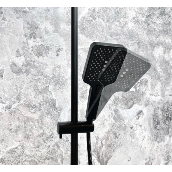 Душевая стойка с термостатом Haiba HB24537-7, чёрный - фото 14