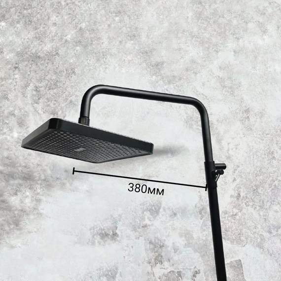 Душевая стойка с термостатом Haiba HB24537-7, чёрный - фото 9