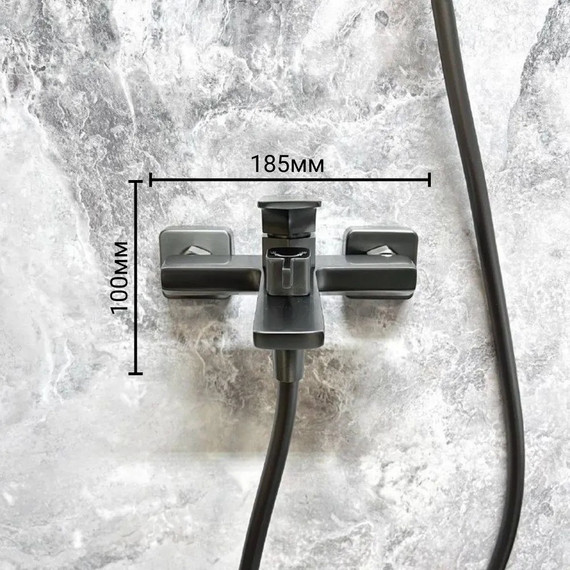 Смеситель для ванны Haiba HB60726-3, оружейная сталь - фото 6