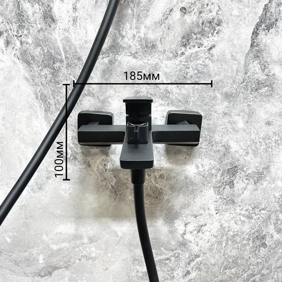 Смеситель для ванны Haiba HB60726-7, чёрный - фото 3