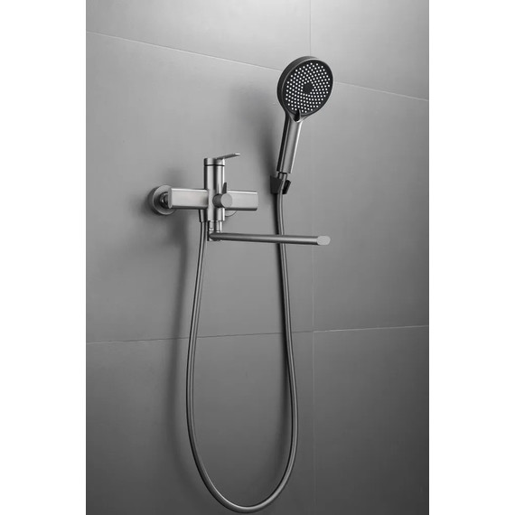 Смеситель для ванны Belz B22813-3, оружейная сталь - фото 2