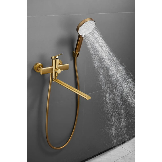 Смеситель для ванны Belz B22813-5, золото - фото 4