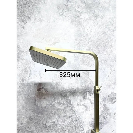 Душевая стойка Belz B24817-5, шлифованное золото - фото 7