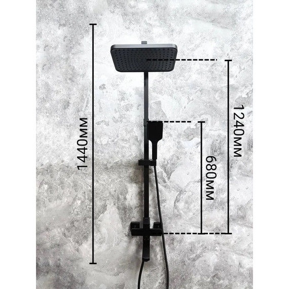Душевая стойка Belz B24817-7, чёрный - фото 2