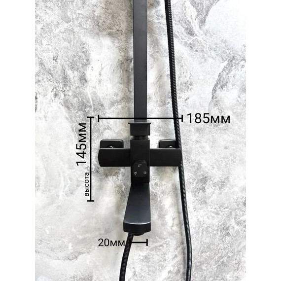 Душевая стойка Belz B24817-7, чёрный - фото 3