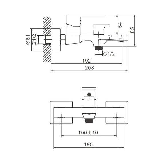 Смеситель для ванны Belz B60658-5, золото - фото 7