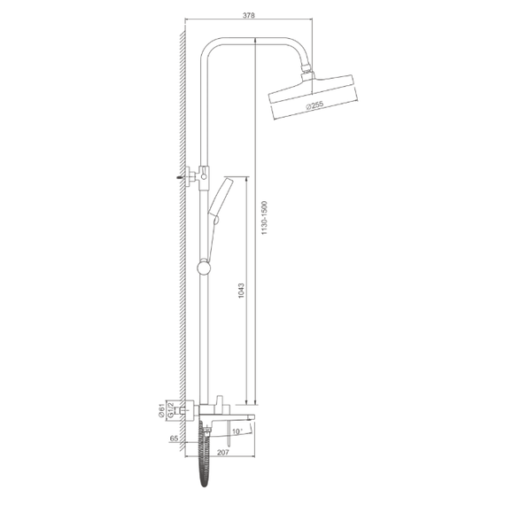 Душевая стойка Belz B24713-7, чёрный - фото 25