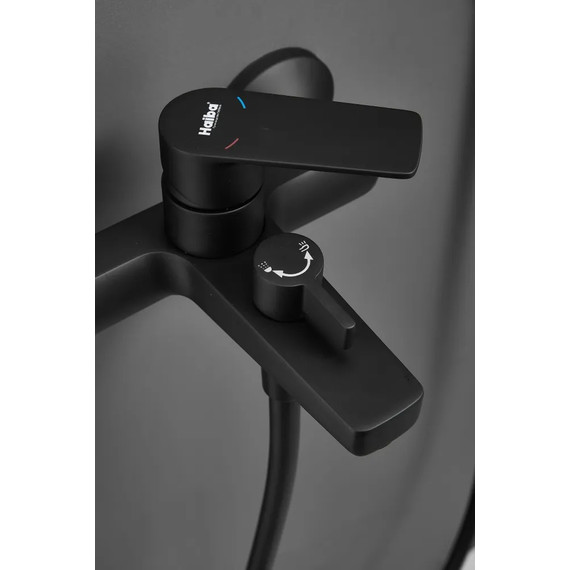 Смеситель для ванны Haiba HB60719-7, чёрный - фото 7