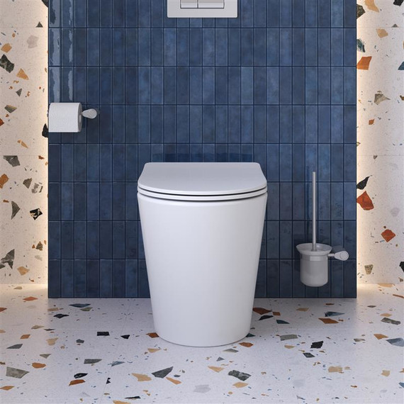 Унитаз приставной безободковый BelBagno BB1003CB-TOR/SC с тонкой крышкой микролифт (система смыва торнадо) - фото 6