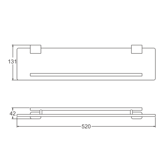Cтеклянная полка Belz B91007, цвет белый - фото 2