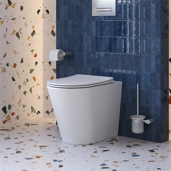 Унитаз приставной безободковый BelBagno BB1003CB-TOR/SC с тонкой крышкой микролифт (система смыва торнадо) - фото 2