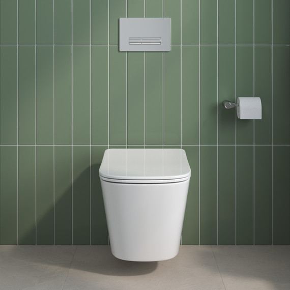 Унитаз подвесной безободковый BelBagno Due BB7107CHR/SC с тонкой крышкой микролифт - фото 6