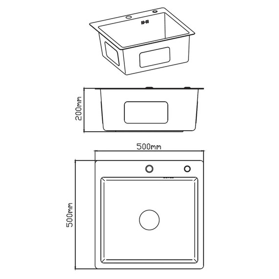 Кухонная мойка Diadonna DS5050, сатин - фото 8