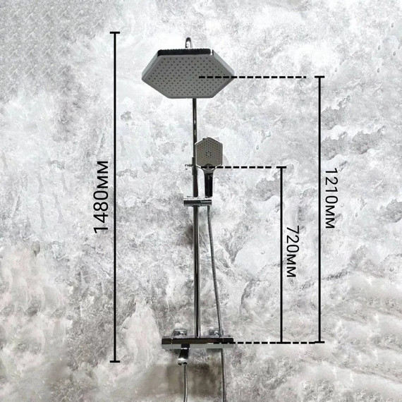 Душевая стойка с термостатом Haiba HB24726 - фото 11