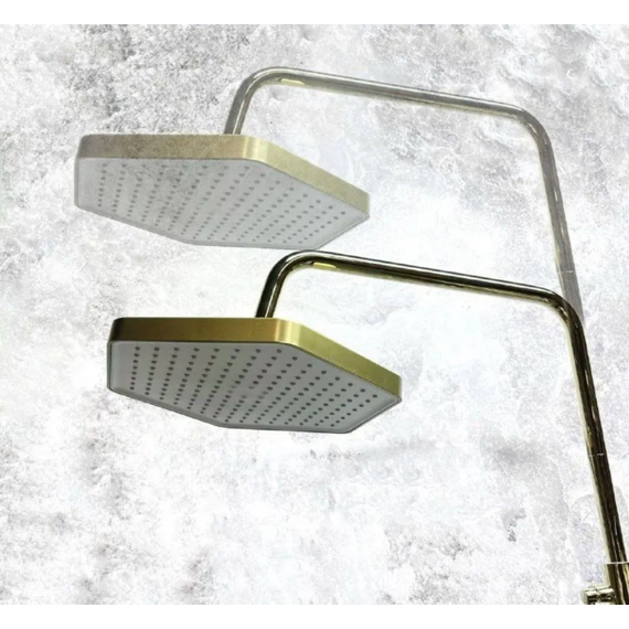 Душевая стойка с термостатом Haiba HB24726-5, золото - фото 6