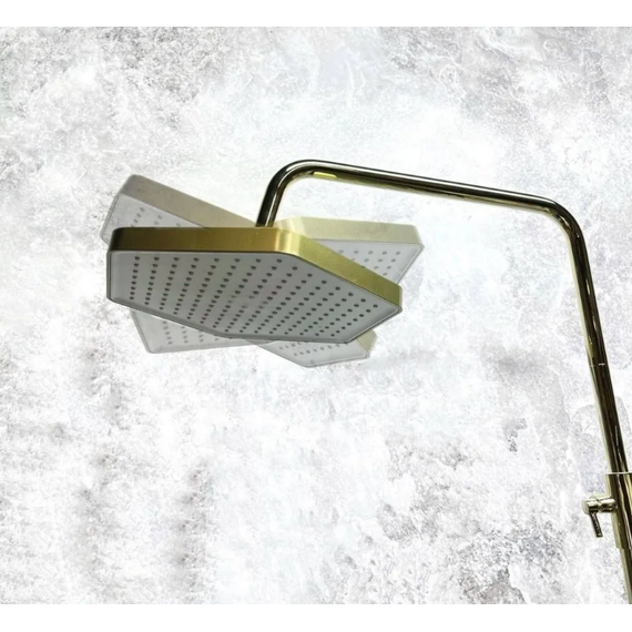 Душевая стойка с термостатом Haiba HB24726-5, золото - фото 7