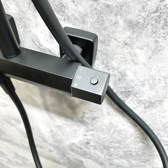 Душевая стойка с термостатом Haiba HB24726-7, чёрный - фото 16