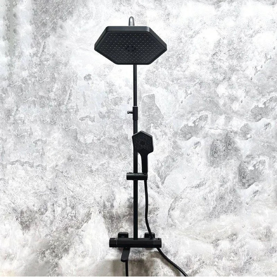 Душевая стойка с термостатом Haiba HB24726-7, чёрный - фото 2