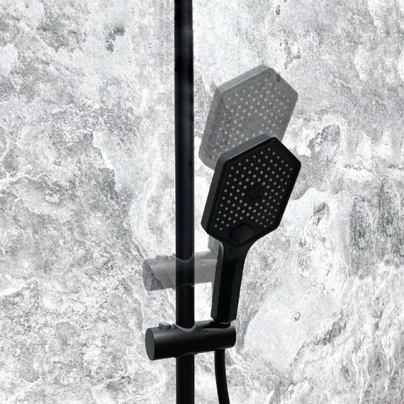 Душевая стойка с термостатом Haiba HB24726-7, чёрный - фото 7