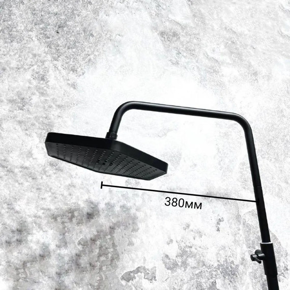 Душевая стойка с термостатом Haiba HB24726-7, чёрный - фото 12