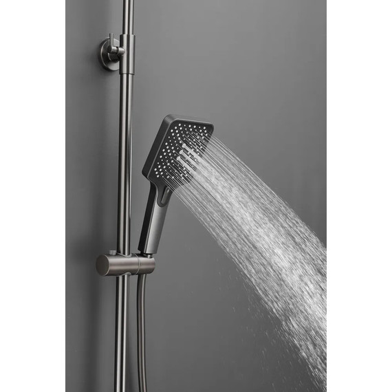 Душевая стойка Haiba HB24732-3, оружейная сталь - фото 14