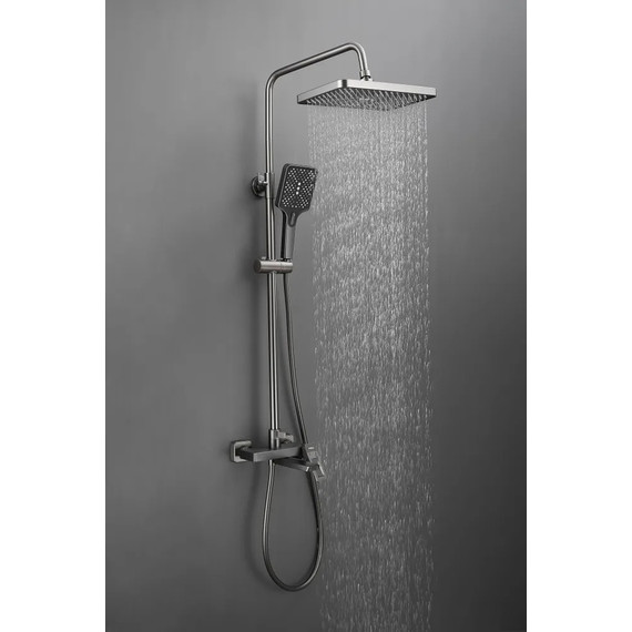 Душевая стойка Haiba HB24732-3, оружейная сталь - фото 15