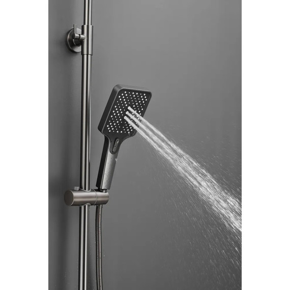 Душевая стойка Haiba HB24732-3, оружейная сталь - фото 16