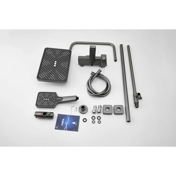 Душевая стойка Haiba HB24732-3, оружейная сталь - фото 20