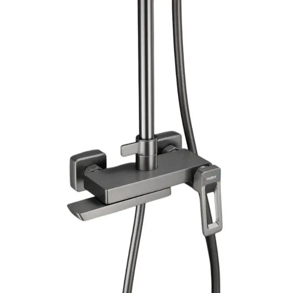 Душевая стойка Haiba HB24732-3, оружейная сталь - фото 19