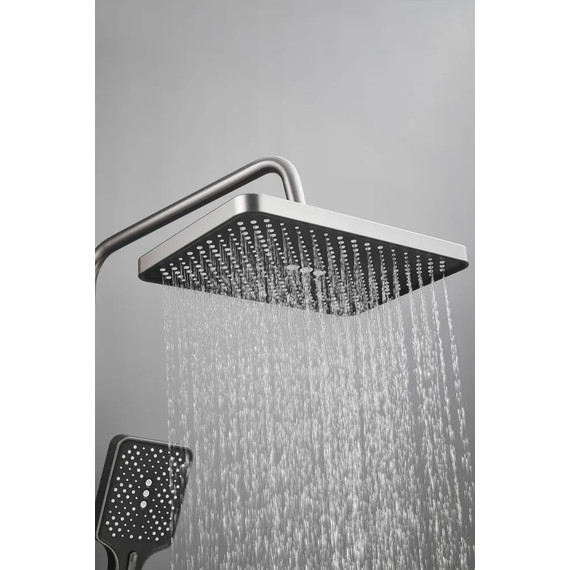 Душевая стойка Haiba HB24732-3, оружейная сталь - фото 3