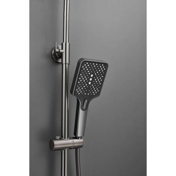 Душевая стойка Haiba HB24732-3, оружейная сталь - фото 5