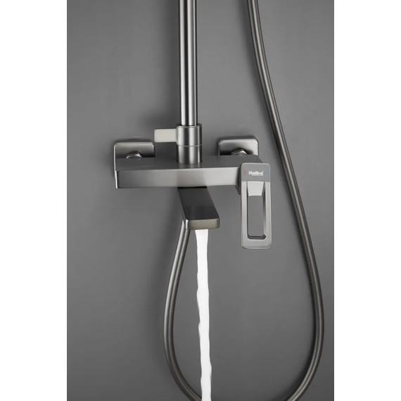 Душевая стойка Haiba HB24732-3, оружейная сталь - фото 7