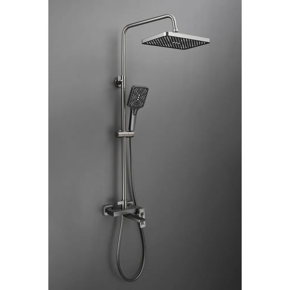 Душевая стойка Haiba HB24732-3, оружейная сталь - фото 2