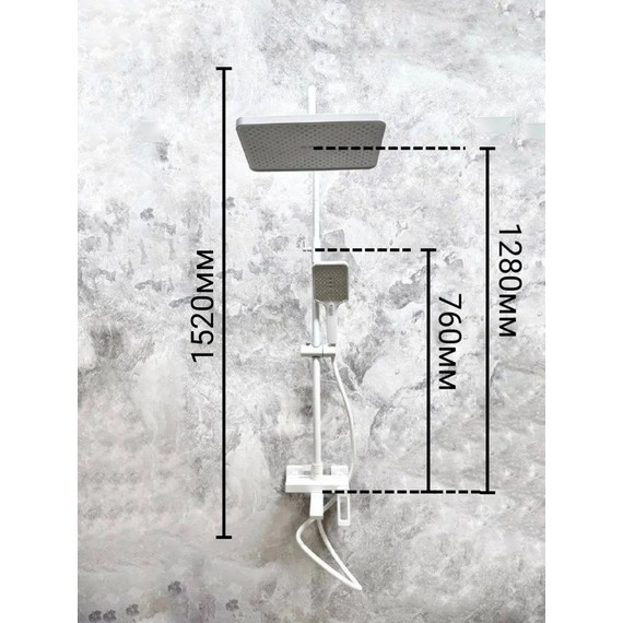 Душевая стойка Haiba HB24732-8, белый - фото 15