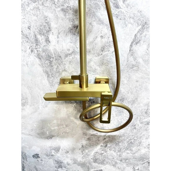 Душевая стойка Haiba HB24732-5, золото - фото 14