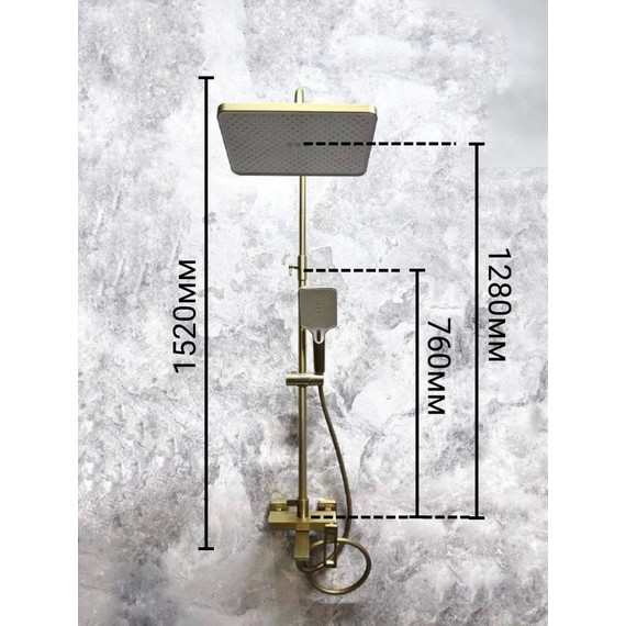 Душевая стойка Haiba HB24732-5, золото - фото 3