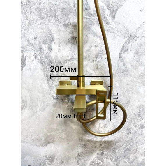 Душевая стойка Haiba HB24732-5, золото - фото 10