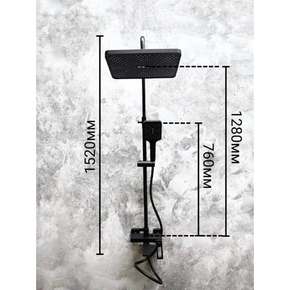 Душевая стойка Haiba HB24732-7, чёрный - фото 2