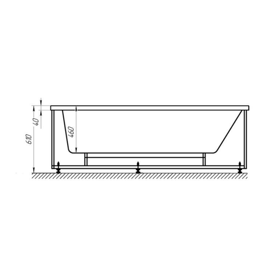 Экран фронтальный для ванны Jacob Delafon Odeon Rive Gauche 170 см - фото 4