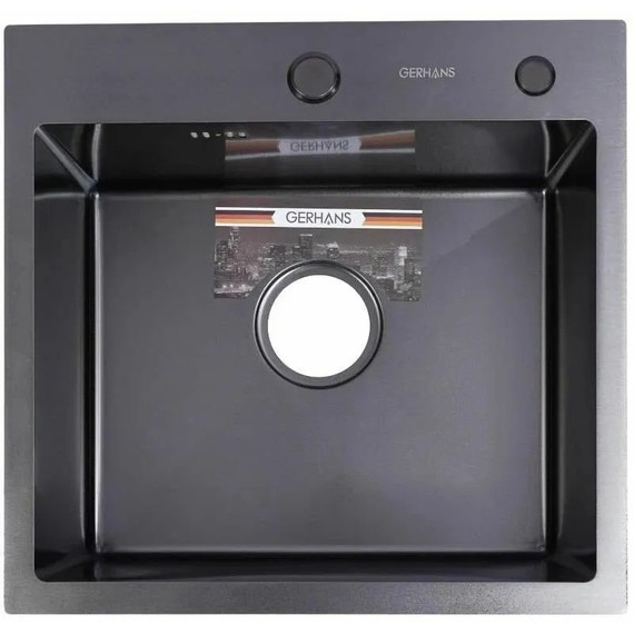 Кухонная мойка Gerhans K34550B 1 мм, графит - фото 3