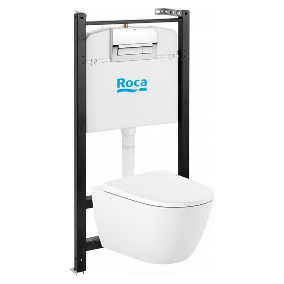 Инсталляция с подвесным унитазом Roca Ona Rimless ZRU9310392 - фото 