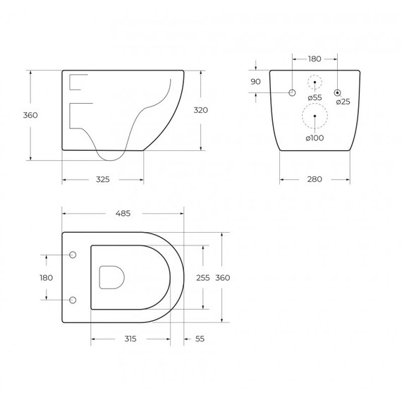 Инсталляция с подвесным унитазом комплект: BelBagno Uno BB5177CH-TOR/SC/BB026/BB044NERO с подвесным безободковым унитазом, сиденье микролифт, крепление, кнопка смыва чёрный (система смыва торнадо) - фото 8