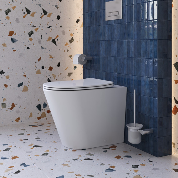 Унитаз приставной безободковый BelBagno BB1003CB-TOR/SC с тонкой крышкой микролифт (система смыва торнадо) - фото 7