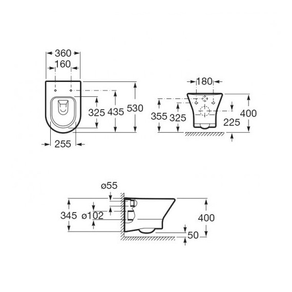 Унитаз подвесной безободковый Roca LEON Rimless ZRU9307612 - фото 10