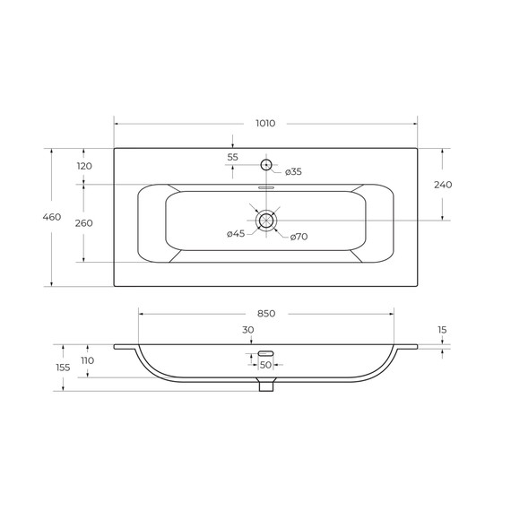 Тумба подвесная с раковиной Cezares 100 см ECO-CER-N-1000-2C-SO-PS-P (раковина CZR-8073-100) фисташковый софт - фото 4