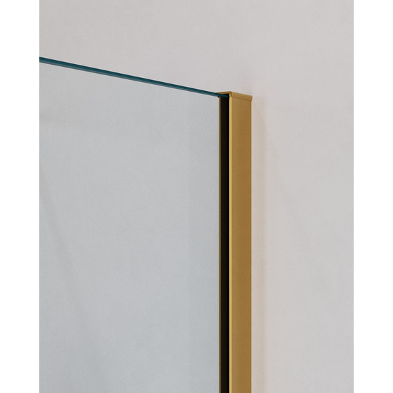 Душевое ограждение Cezares (80-90)x(90-100) SLIDER-AH-2-80/90-90/100-C-BORO (стекло 8 мм) брашированное золото/прозрачное - фото 5