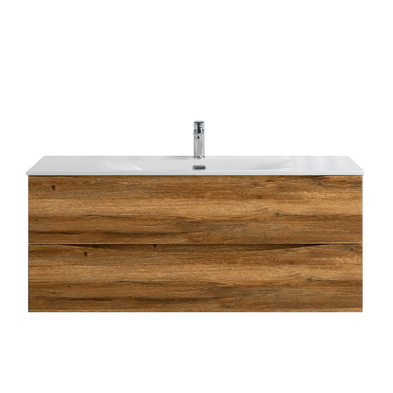 Тумба подвесная с раковиной BelBagno 120 см MARINO-CER-N-1200-2C-SO-RR-P, rovere rustico - фото 