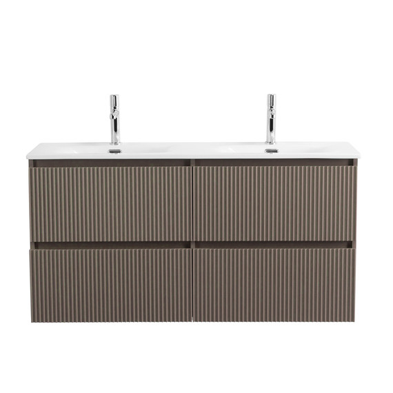 Тумба подвесная с раковиной BelBagno 120 см UNO-1200-4C-SO-СO, бежевый матовый - фото 